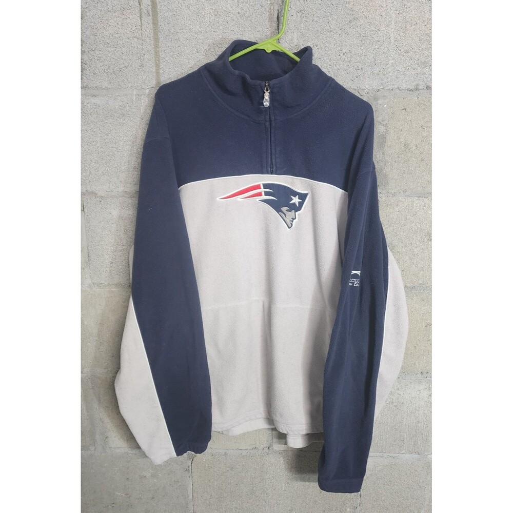 NFL Reebok NE Patriots Exclusive Team Collection 1/4 Zip Men's Fleece Jacket XL